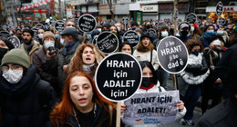 Hrant Dink için Agos Gazetesi önünde anma (FOTO GALERİ)