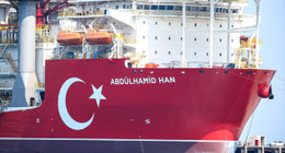 Abdülhamid Han sondaj gemisi göreve hazır! Geminin bir yüzünde Türk bayrağı işlendi
