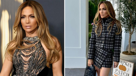 Elbisesinin altına hiçbir şey giymemişti: Jennifer Lopez kıyafetinin azizliğine uğradı. Tüylü montu kayınca olanlar oldu...