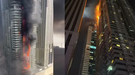 Dubai'de 3 bin 820 kişinin yaşadığı  67 katlı gökdelende yangın