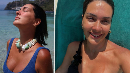 Tam 25 kilo birden vermişti... Masmavi bikinisini giyip kendini sulara bıraktı. Bergüzar Korel'in tatil paylaşımları olay yarattı