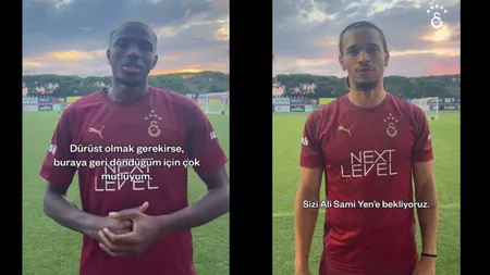 Osimhen ve Sane'den mesaj var: "Merhaba Galatasaray taraftarı! Sizi Ali Sami Yen'e bekliyoruz"