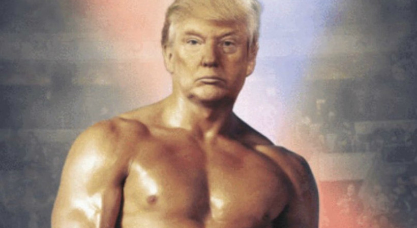 Trump'tan montajlı 'Rocky' paylaşımı