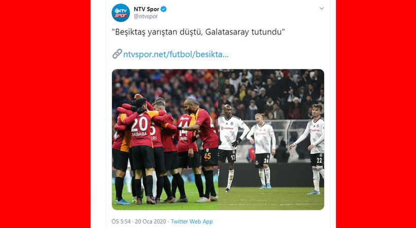 NTV Spor'un başlığı tepki çekti