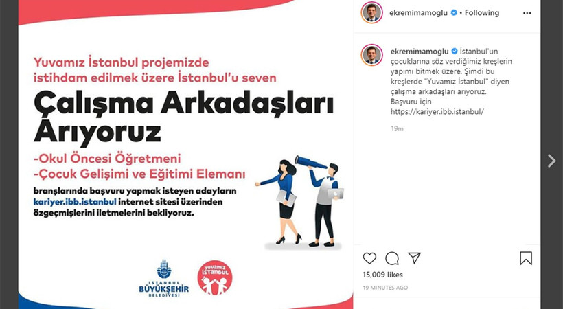 İBB, okul öncesi öğretmeni arıyor