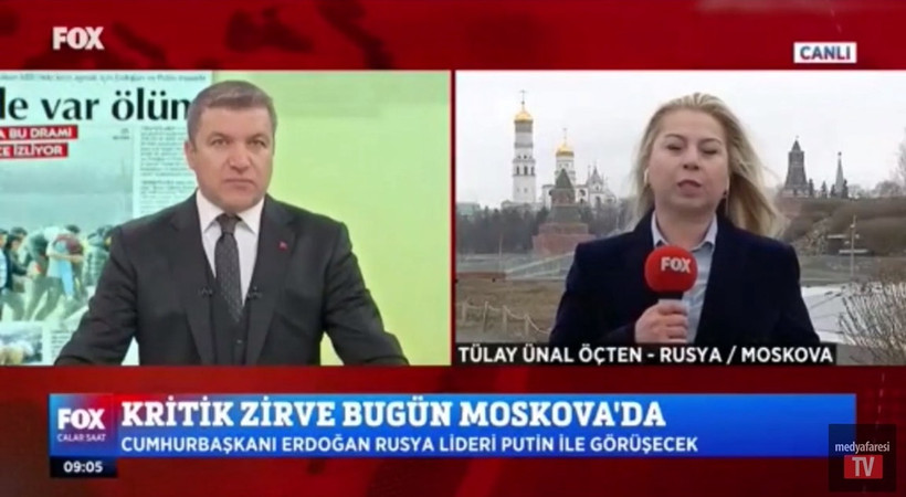 Rus polisinden FOX'un canlı yayınına müdahale!
