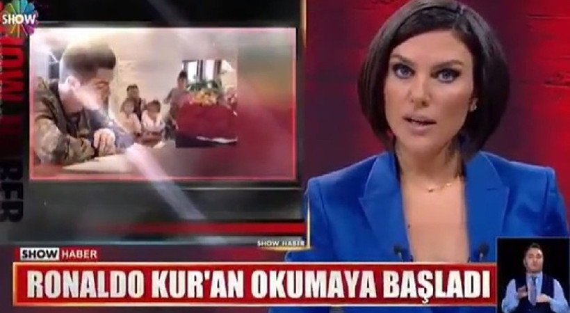 Show TV, troll tweet'e inanıp "Ronaldo Kur'an okudu" haberi yaptı!