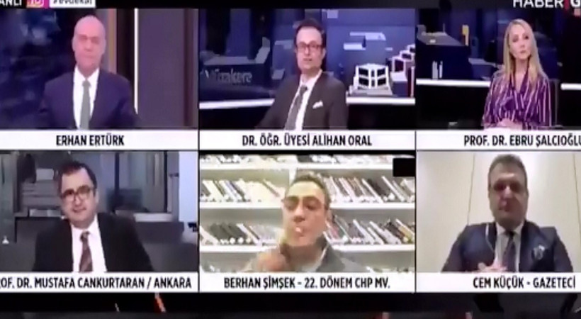 Canlı yayında olduğunu unutunca... Tuhaf görüntü