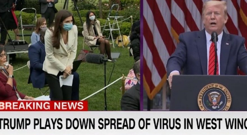 Trump'a kürsüyü terk ettiren korona sorusu!