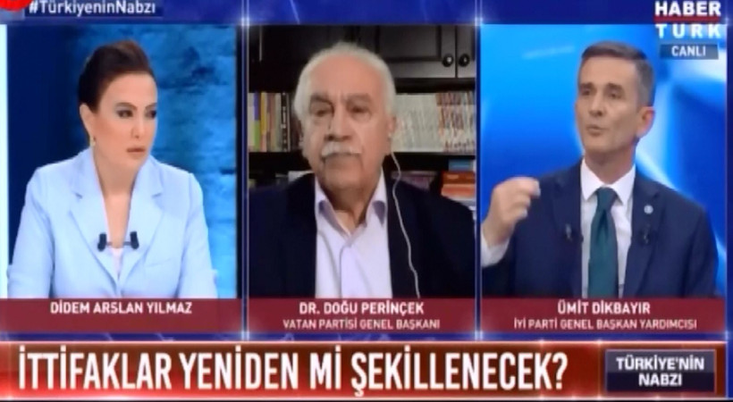 Doğu Perinçek'i canlı yayında geren fotoğraf
