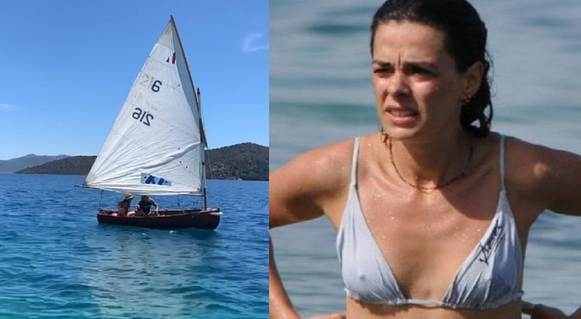 Özge Özpirinçci'nin korkulu anları! Denize düştü