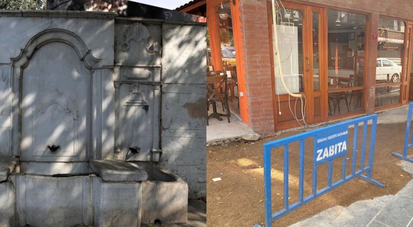 Üsküdar’daki tarihi çeşme kurul kararı olmadan kaldırıldı!