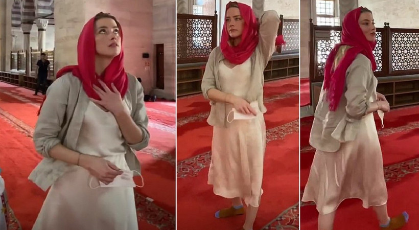 Ünlü oyuncu camiye böyle girince linç edildi