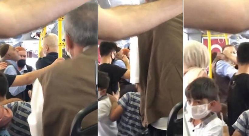 İstanbul'da akılalmaz olay! Maskesini yarım taktığı için kendisine tokat atan kadına tükürdü