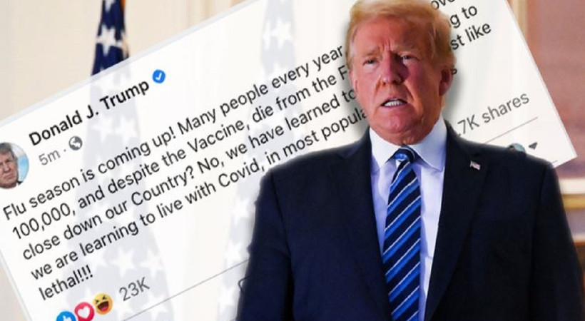 Trump'ın mesajını Facebook sildi Twitter engelledi