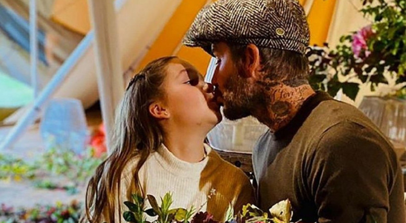 Beckham’dan kızına sosyal medyayı ikiye bölen öpücük