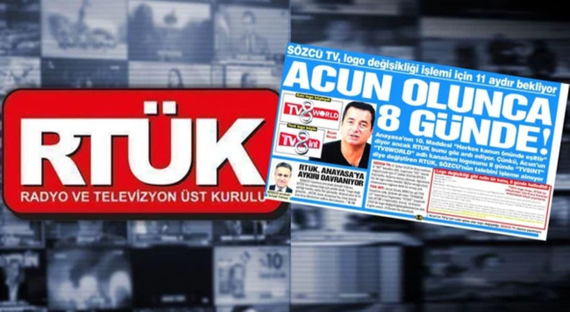 Sözcü'den RTÜK'e Acun Ilıcalı tepkisi: Bizim ne farkımız var?