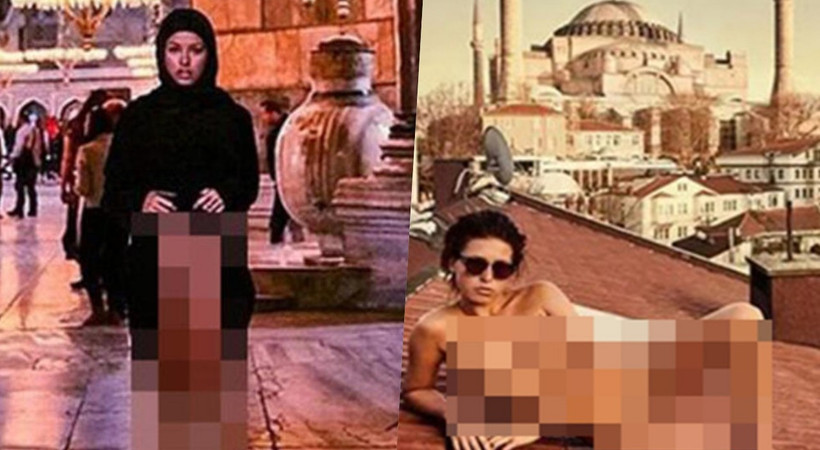 Ayasofya'da çıplak poz veren mankenden özür