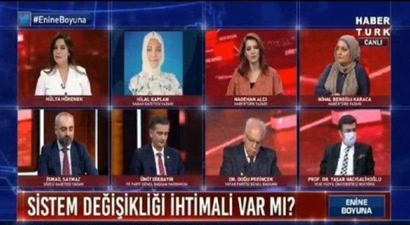 Habertürk canlı yayınında Hilal Kaplan krizi!