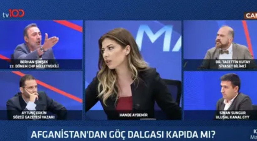 tv100 canlı yayınında tansiyon yükseldi! Berhan Şimşek ile Tacettin Kutay birbirine girdi!