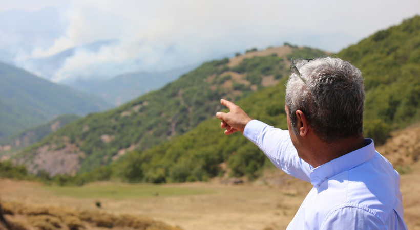Tunceli'de aynı bölgede yine orman yangını çıktı