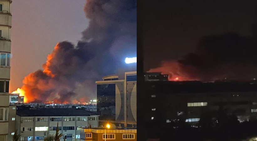 İstanbul İkitelli büyük yangın! Sanayi bölgesinde patlamalar oluyor