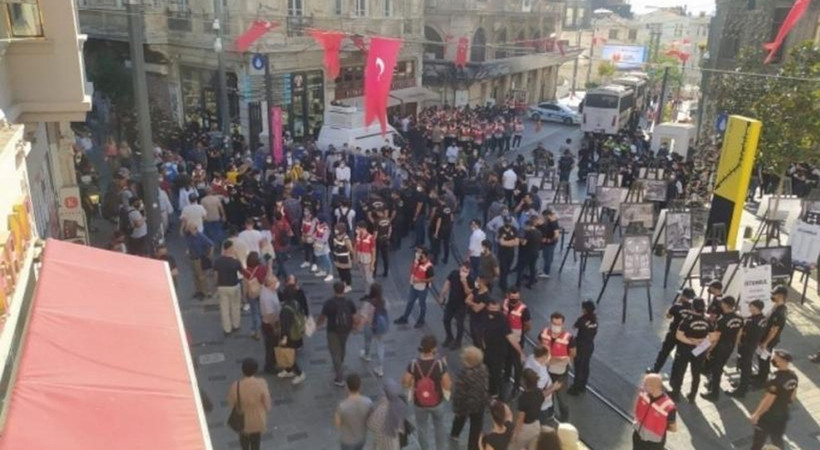 Taksim İstiklal Caddesi'nde polisten giriş-çıkışlara kısıtlama... Metroya geçişlere izin verilmedi