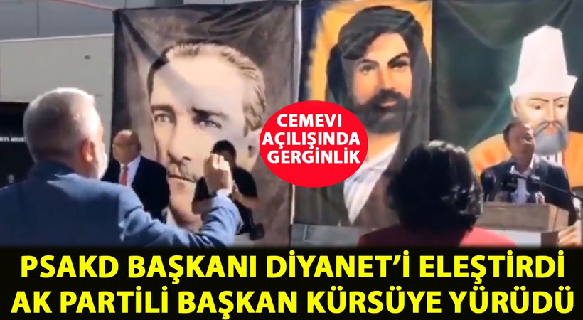 Isparta'da olaylı cemevi açılışı... PSAKD Genel Başkanı Gani Kaplan, Diyanet'i eleştirince Ak Partili belediye başkanı Şükrü Başdeğirmen kürsüye yürüdü