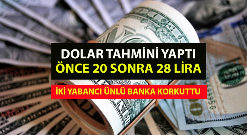 Ünlü banka doların 20 lira olacağı tarihi açıkladı. İki büyük banka Bank of America ve Standard Chartered Bank Türkiye ekonomisini değerlendirdi. Dolar ve euroyla ilgili tahminlerini güncelleyen banka 2022 ve 2023'de doların ne olacağını açıkladı