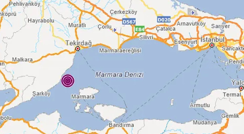 Marmara Denizi'nde korkutan deprem! Tekirdağ'daki deprem fena salladı