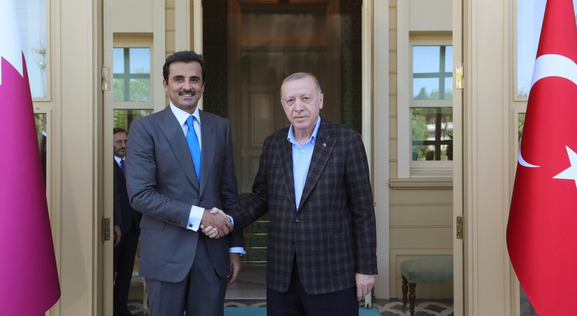 Cumhurbaşkanı Erdoğan Katar emirini kabul etti