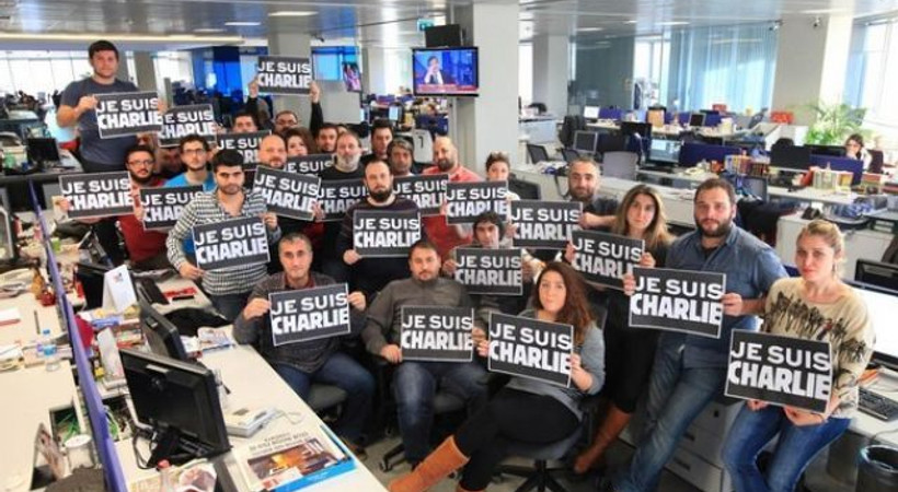 Radikal, Taraf, Cumhuriyet, Bianet, BirGün... Türkiyeli gazetecilerden Charlie Hebdo'ya destek!