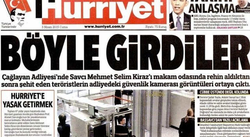 Hürriyet'ten yasağa tepki!
