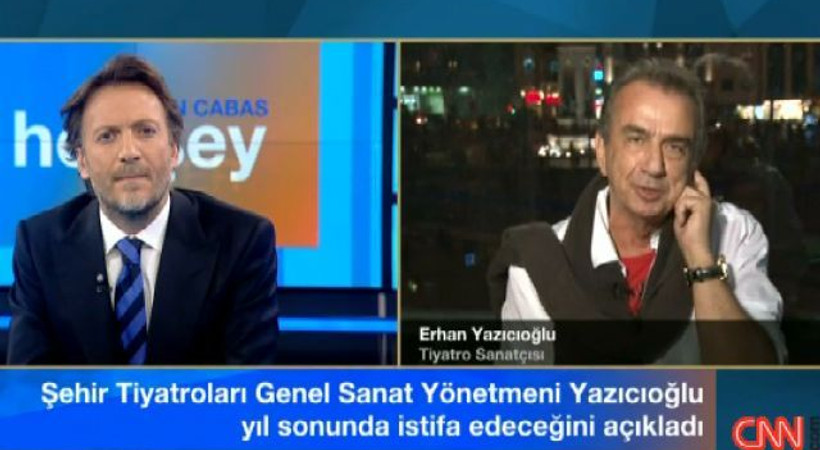 Şehir Tiyatrolarından istifa eden Yazıcıoğlu canlı yayında açıkladı