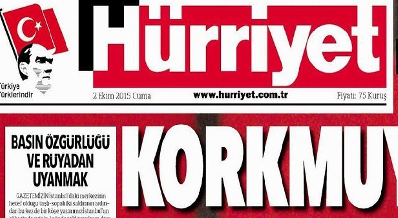Hürriyet 'korkmuyoruz' dedi! Ahmet Hakan'a saldırıya bu manşetle tepki gösterdi!