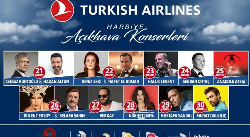 Turkish Airlines Harbiye Açıkhava Konserleri başlıyor!