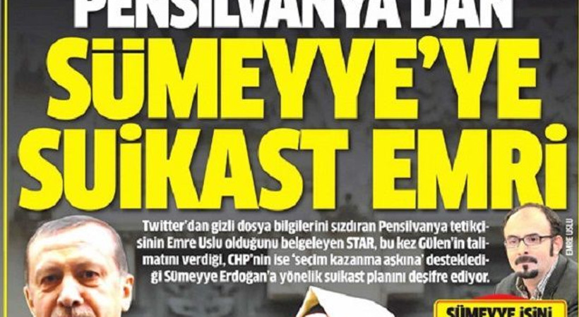 'Sümeyye Erdoğan'a suikast' skandalının peşini bırakmıyor!