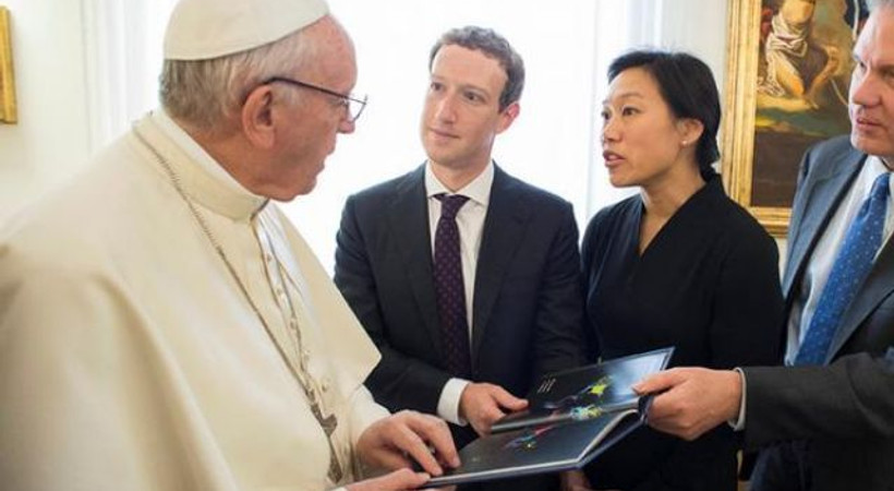 Facebook'un kurucusundan Papa'ya ziyaret!