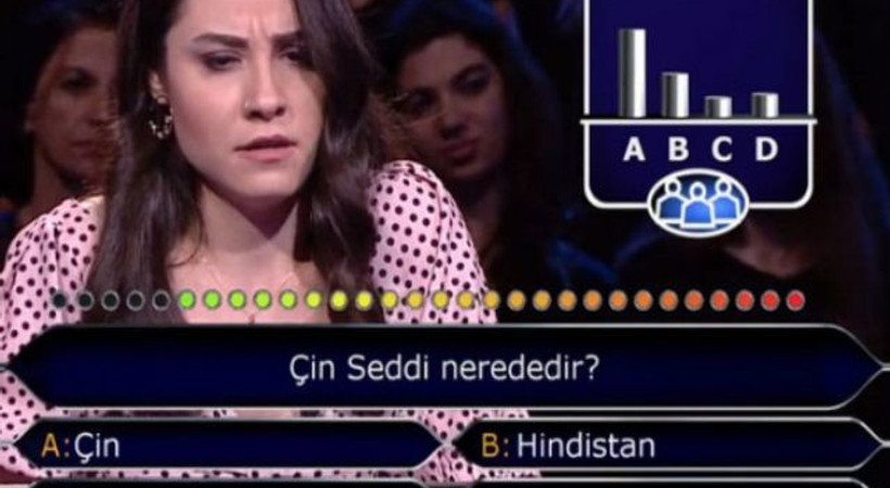 Çin Seddi sorusuna 2 joker kullandı, sosyal medyanın diline düştü