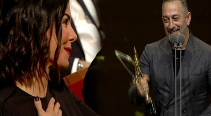 Cem Yılmaz'dan Defne Samyeli'ye: Bu ödülü gençliğimize kaldırıyorum!