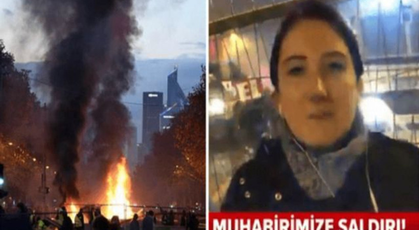 a Haber muhabirine Paris'te saldırı!