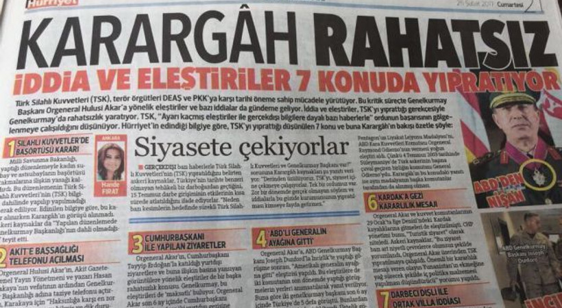 Hürriyet Okur Temsilcisi: 'Sorulara cevap verdik' ifadesi doğru değil; eleştirileri yanıtlamak Genelkurmay projesi!