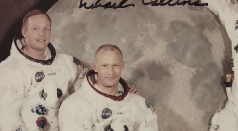 Apollo 11 astronotu Collins, daha önce yayınlanmamış bir fotoğraf paylaştı