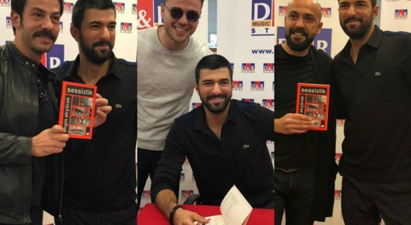 Engin Akyürek'i ilk imza gününde dostları yalnız bırakmadı!