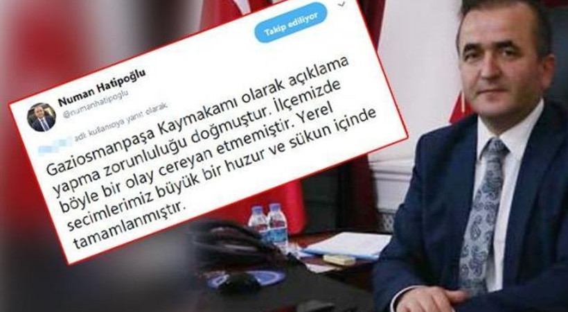 O haberlere bir yalanlama da Gaziosmanpaşa Kaymakamlığı’ndan geldi