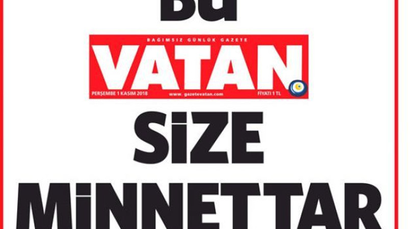 Okurlarına böyle veda etti... İşte, Vatan gazetesinin son sayısı!