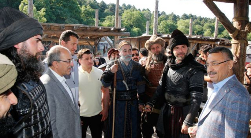 Fuat Oktay'dan Diriliş Ertuğrul setine ziyaret