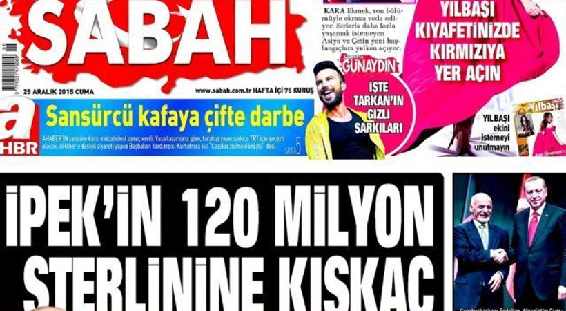 Sabah: Akın İpek’in mal varlığı donduruluyor