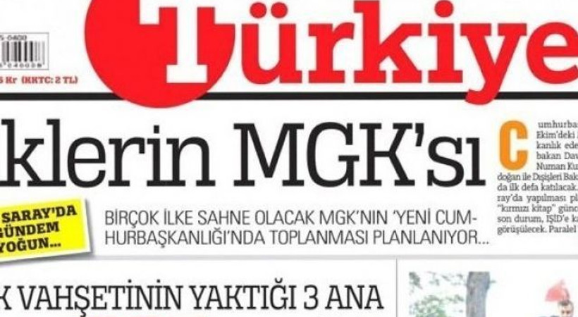 Türkiye gazetesinin manşeti tepki topladı!