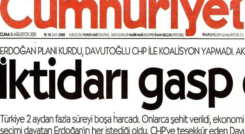 Erdoğan'ın erken seçim keyfi Cumhuriyet'in karikatüründe